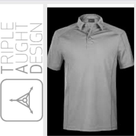 NWT Triple Aught Design Caliber Grey Polo Size L